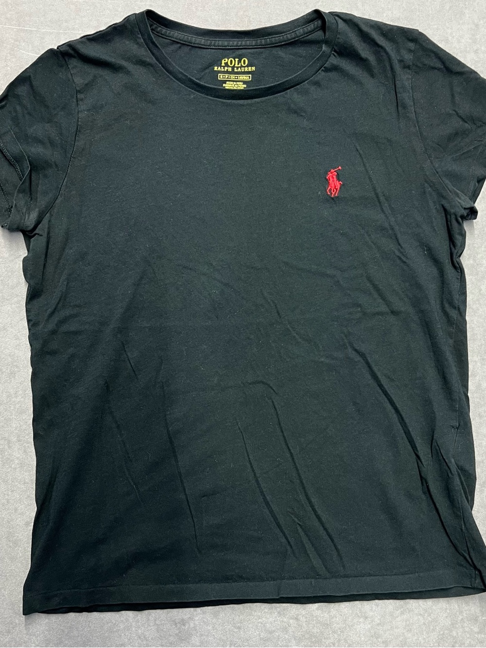 Polo by Ralph Lauren Black Short Sleeve Tee with Red Pony Logo